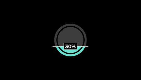 Pie-Chart-0-to-30%-Percentage-Infographics-Loading-Circle-Ring-or-Transfer,-Download-Animation-with-alpha-channel.